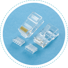 CAT.6 UTP plug 2 parts 4up 4down