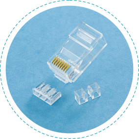 CAT.6A UTP plug 3 parts 6up 2down